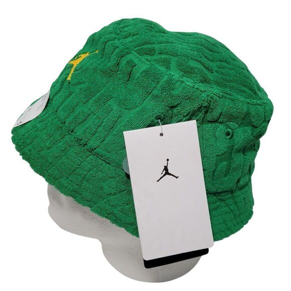 Jordan Jumpman Apex Bucket Hat Kids Youth 8-20 Green Unisex UPF 40 Terry NEW - Picture 2 of 12